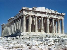 Афинский Акрополь вблизи фотография